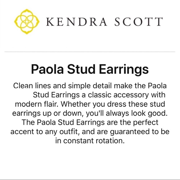 🆕 PAOLA Rectangular Statement Stud SLV/RSQ - Picture 3 of 5